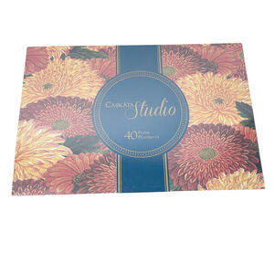 Caskata Studio 40 Paper Placemats Golden Fall Mums Floral Thanksgiving 19X13